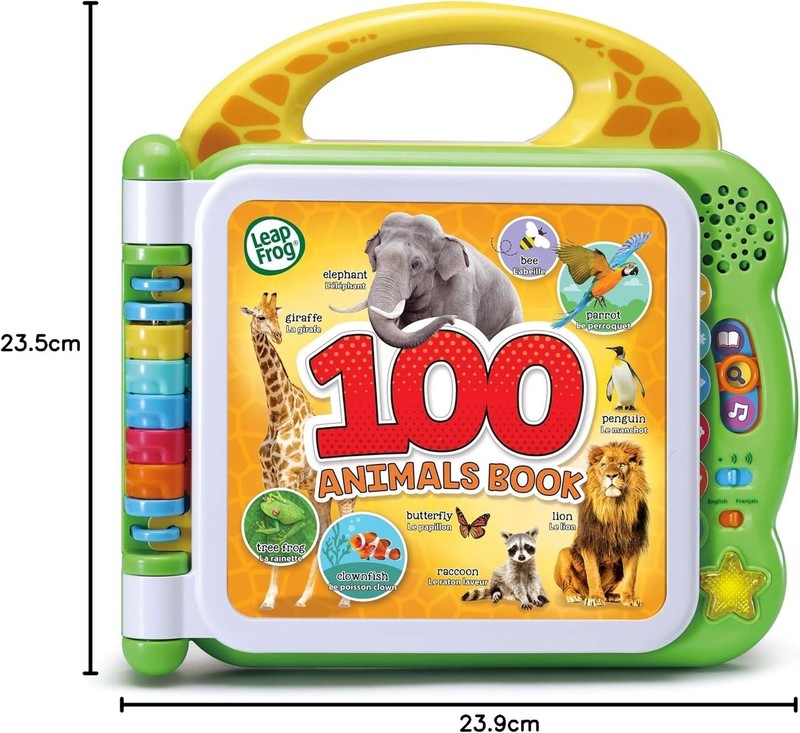 LeapFrog 100 Animals Book Baby Learning Toy Sounds Words Educational Kids Gift