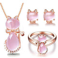 Cute Cat Jewelry Set