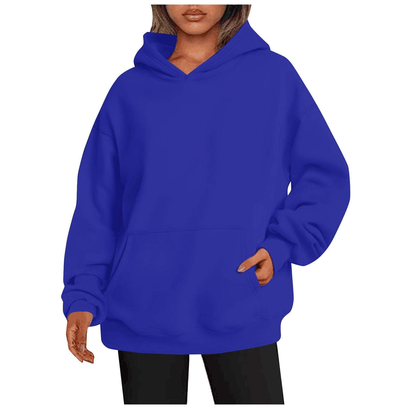 Women's Oversized Hooded Sweater With Pockets