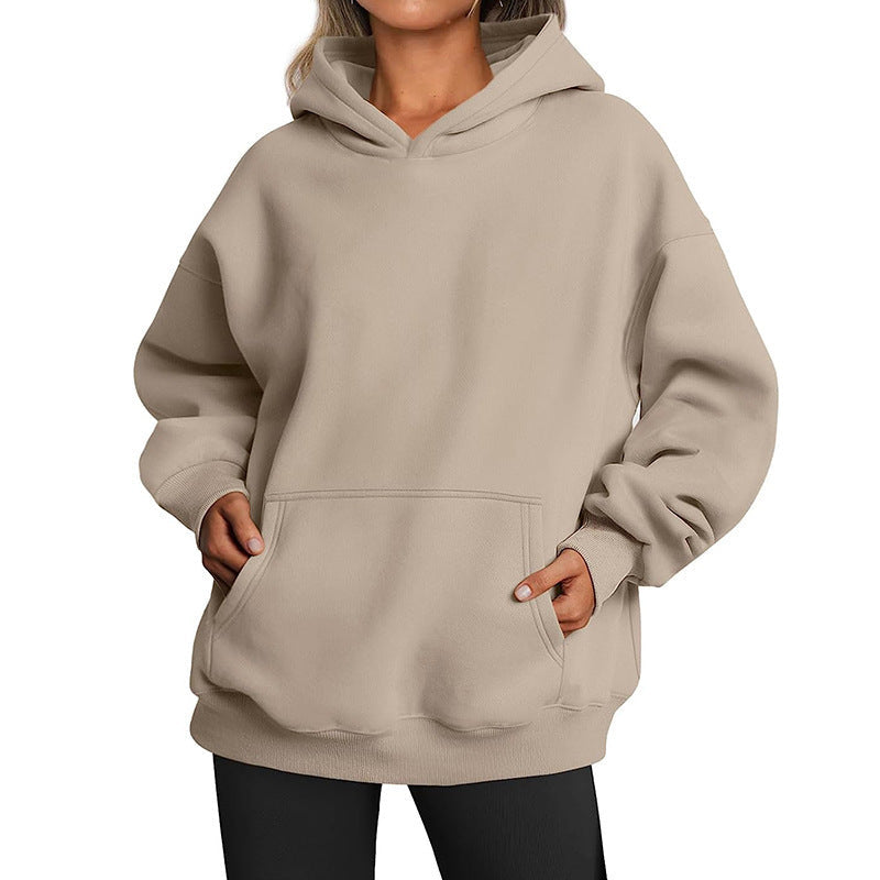 Women's Oversized Hooded Sweater With Pockets