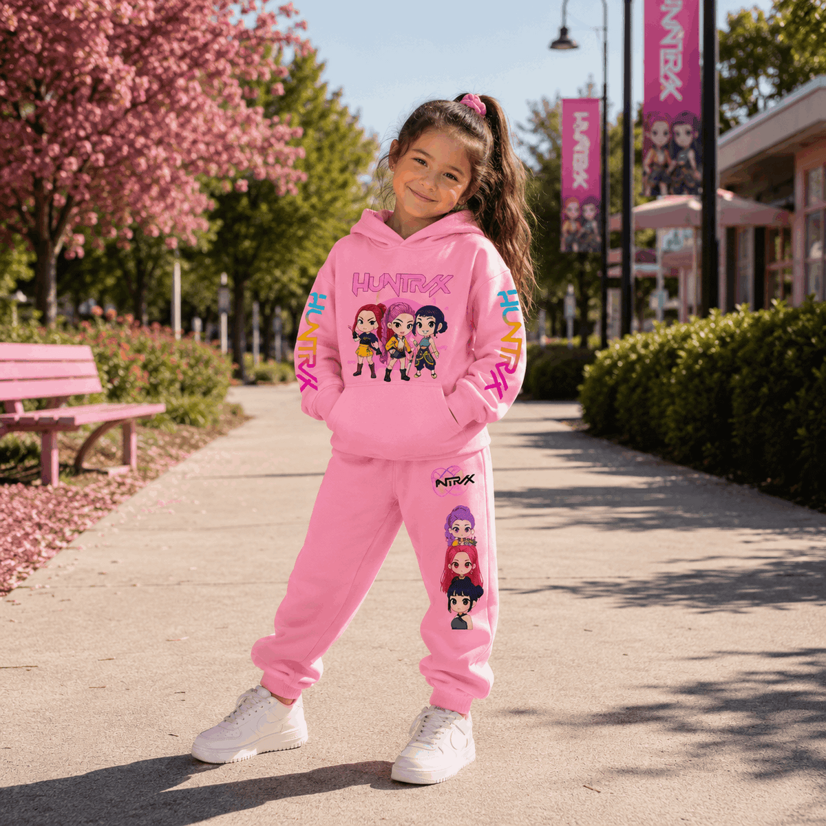 Kids KPop Demon Hunters Hoodie & Sweatpants Set | Children's Matching Tracksuit