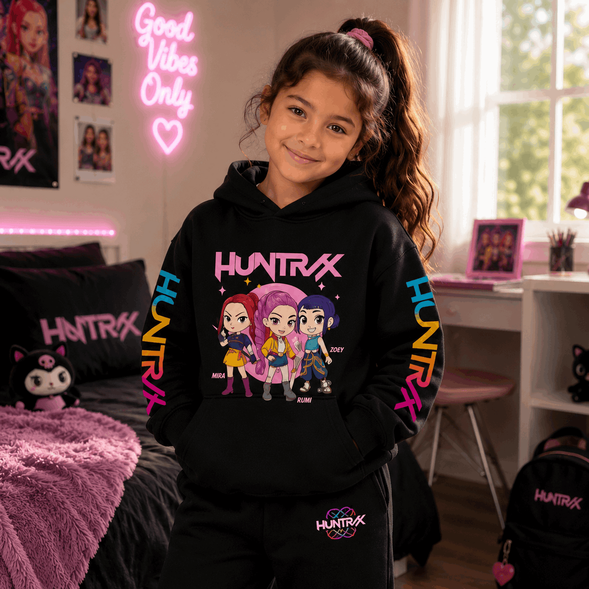 Kids KPop Demon Hunters Hoodie & Sweatpants Set | Children's Matching Tracksuit