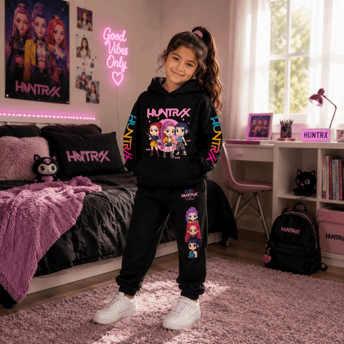Kids KPop Demon Hunters Hoodie & Sweatpants Set | Children's Matching Tracksuit