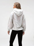 Fashionable printed thick versatile long sleeved loose hooded hip-hop hoodie