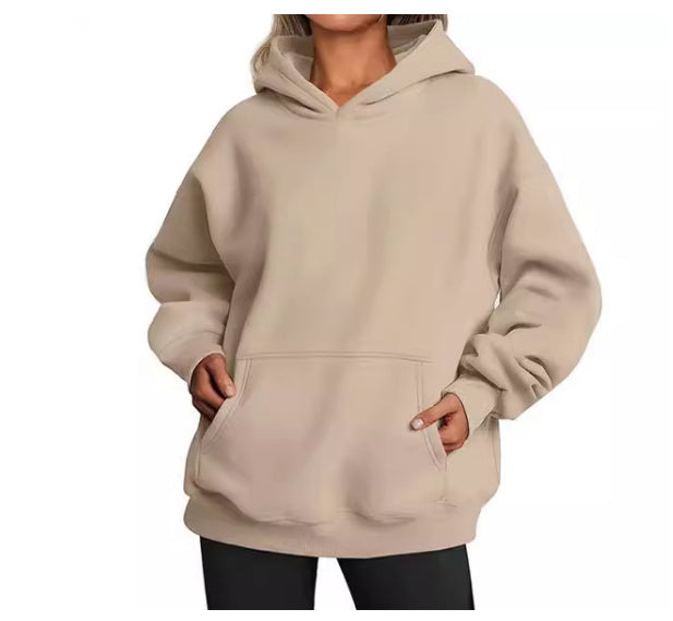 Women's Oversized Hooded Sweater With Pockets