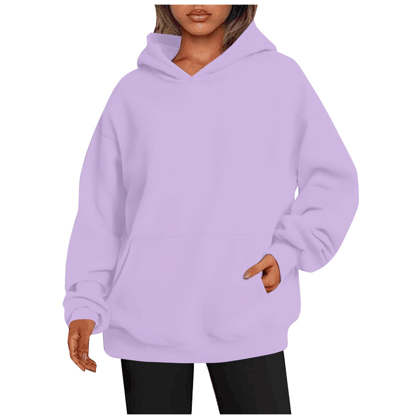 Women's Oversized Hooded Sweater With Pockets