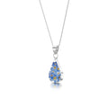 Forget-Me-Not Teardrop Pendant Necklace