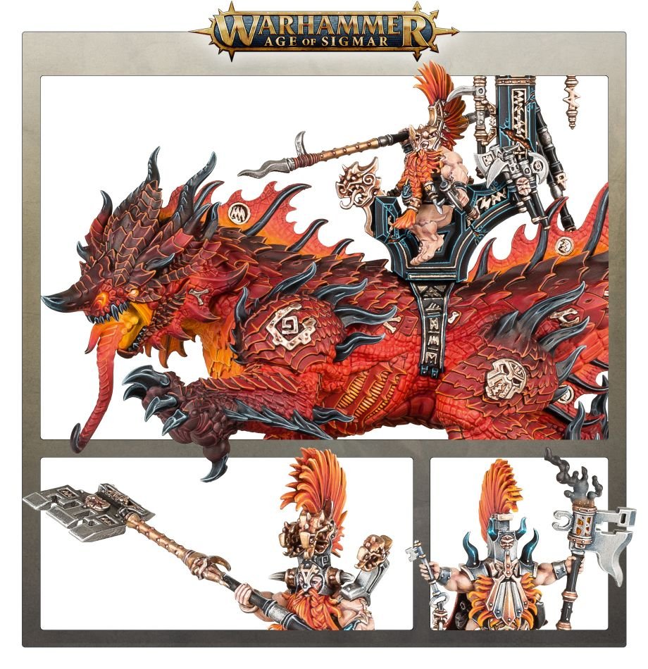 Fyreslayers: Auric Runefather on Magmadroth