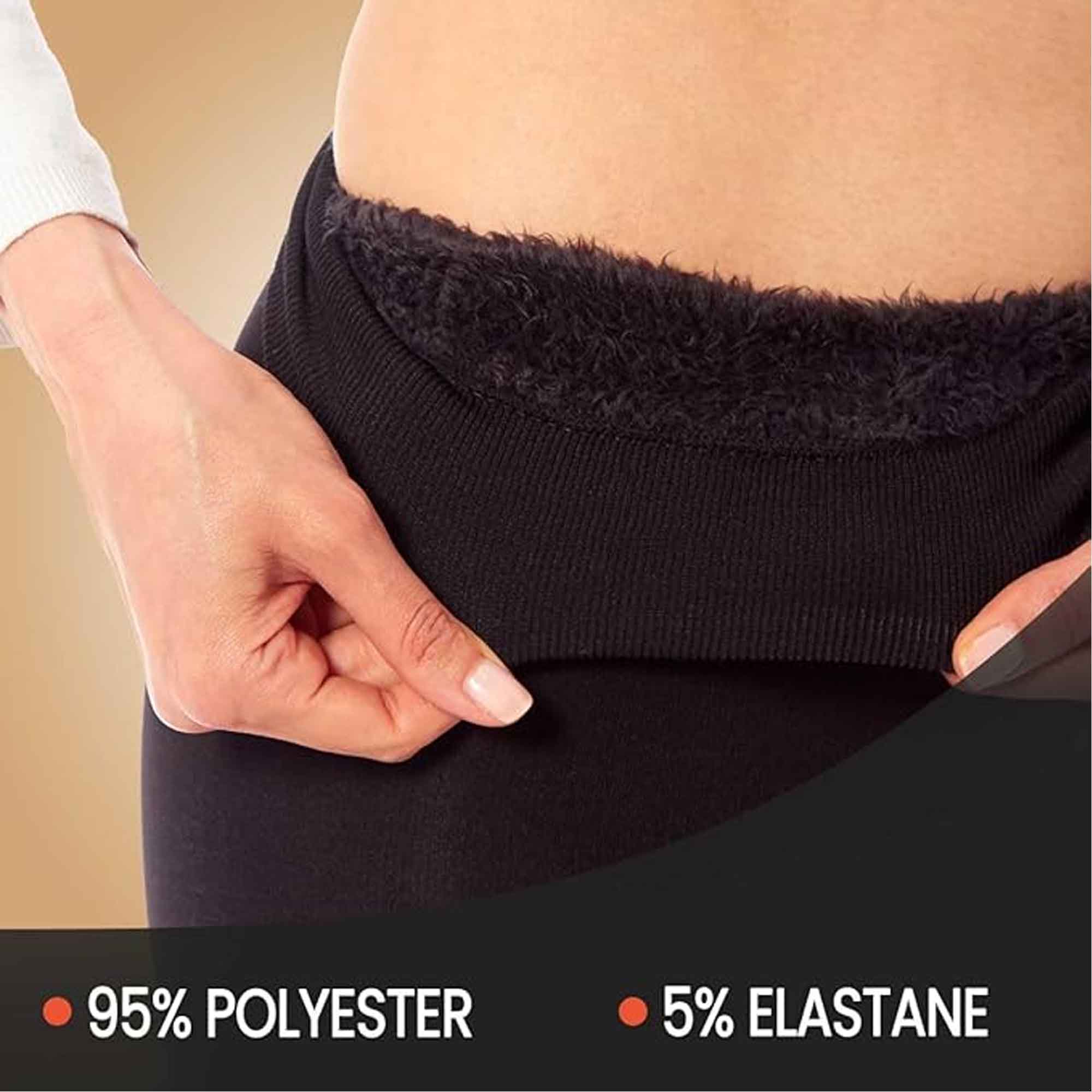 Heatwave Thermalwear Pack Of 2 Womens Ultra Thermal Brushed Black Leggings 140 Denier Warm Stretchy Comfort Fit Winter Wear