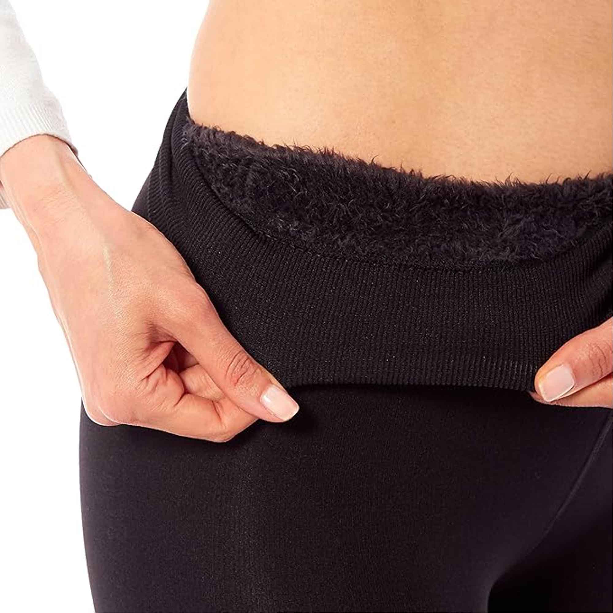 Heatwave Thermalwear Pack Of 2 Womens Ultra Thermal Brushed Black Leggings 140 Denier Warm Stretchy Comfort Fit Winter Wear