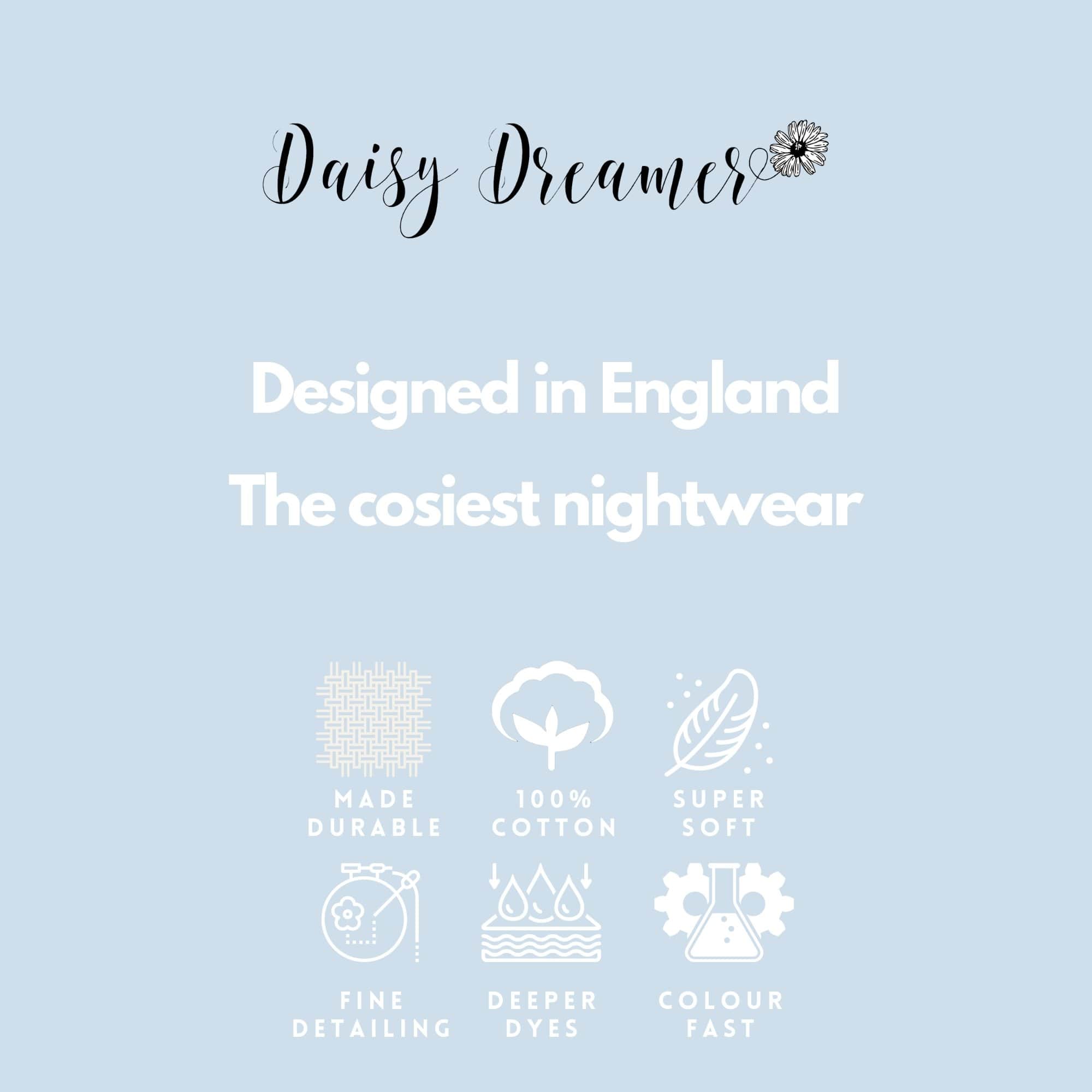 Daisy Dreamer Women's Jersey Marl Loungewear Pyjama Set, Super Soft Comfort, Relaxed Fit, All Seasons, Blue Or Grey, Two Piece