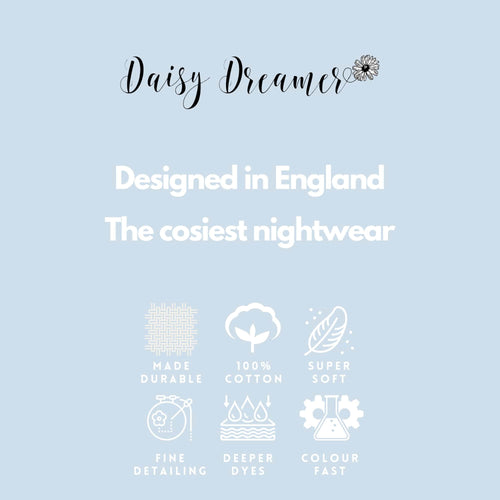 Daisy Dreamer Women's Jersey Marl Loungewear Pyjama Set, Super Soft Comfort, Relaxed Fit, All Seasons, Blue Or Grey, Two Piece
