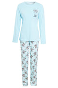 OLIVIA ROCCO Women's Koala Bear Cotton Pyjama Set 100 Percent Cotton Elasticated Waistband Soft Breathable Nightwear Loungewear