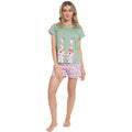 Daisy Dreamer Women's Giraffe Print Pyjama Set T Shirt And Shorts Soft Cotton Loungewear Breathable Lightweight For Summer Sleepwear