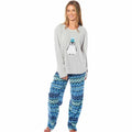 Daisy Dreamer Women's Thermal Fleece Pyjamas Set Polyester Long Sleeve Top And Bottom Animal Print Winter Warm Loungewear