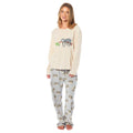 Daisy Dreamer Womens Thermal Fleece Pyjamas Set 100 Percent Polyester Long Sleeve Top And Bottom Animal Print Cozy Winter Loungewear