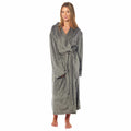 OLIVIA ROCCO Womens Stripe Jacquard Soft Warm Long Dressing Gown With Belt Pockets Shawl Collar Loungewear Robe Daisy Dreamer